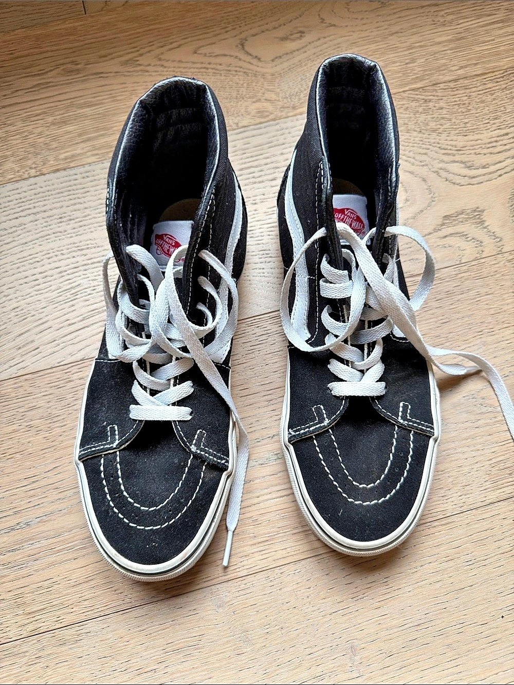 Vans Sk8-Hi High Top Sneakers Black & White US 8.5